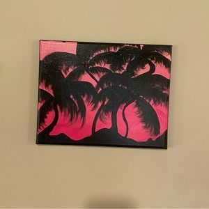Small palm tree canvas